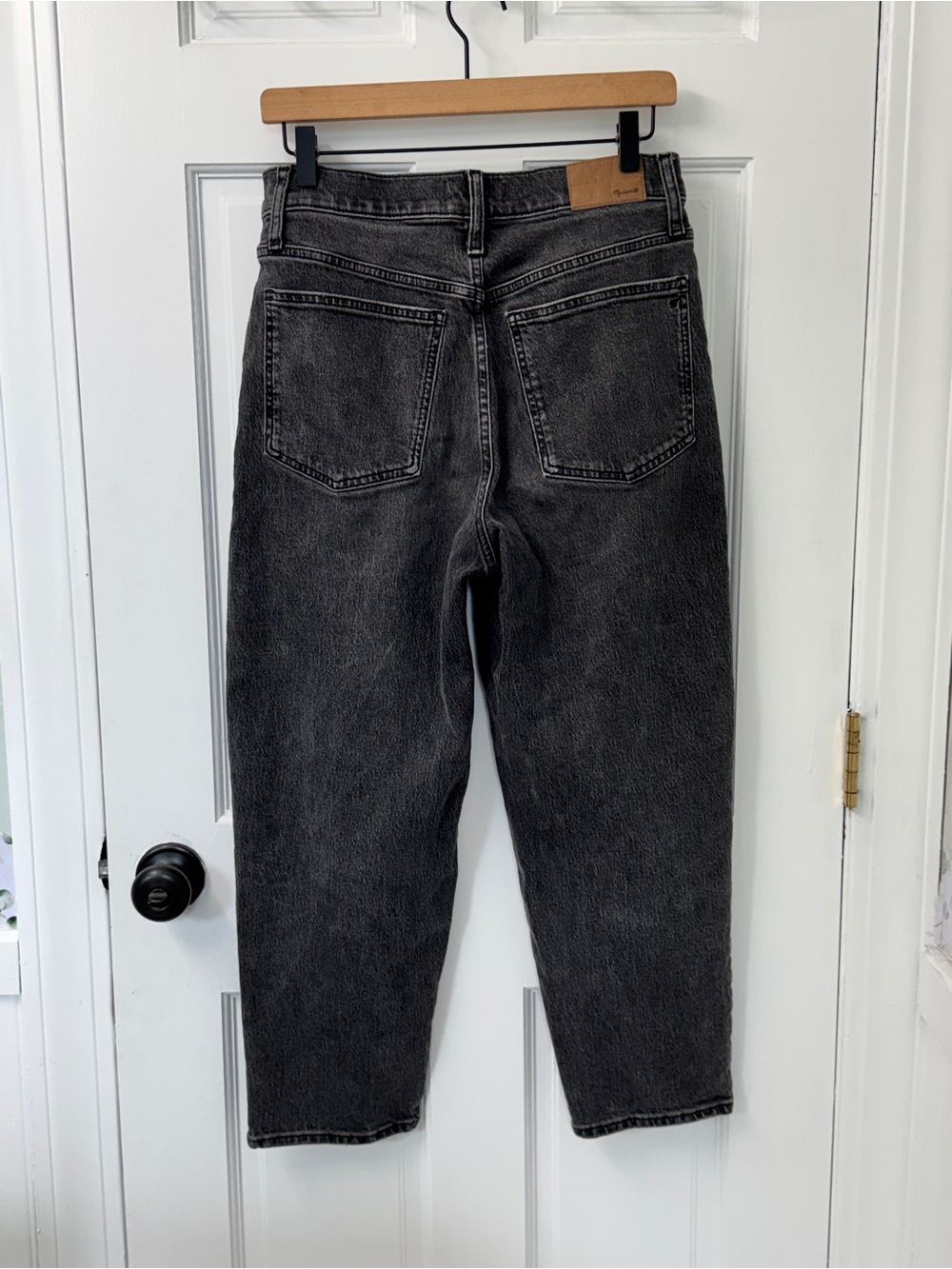 Madewell Black Balloon Denim Jeans Sz 28 - Picture 8 of 9